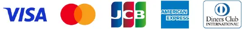 VISA / Mastercard / JCB / American Express / Diners Club